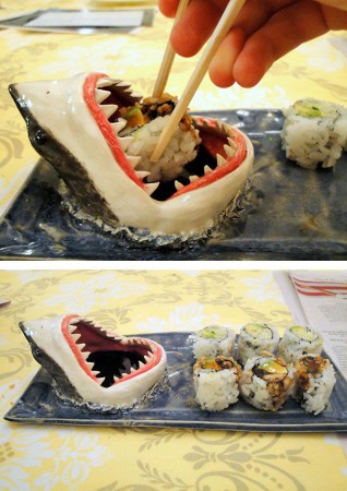 тарелка для ролл в виде акулы